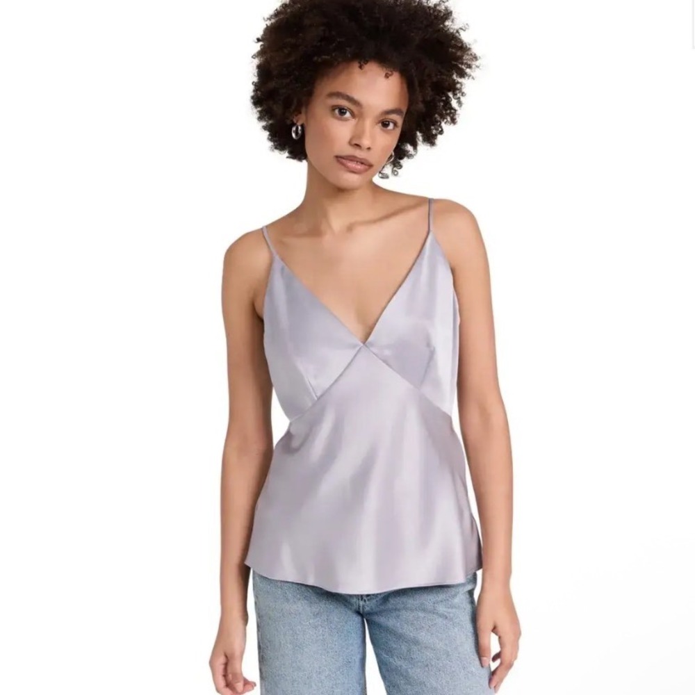 REFORMATION Mickey‎ Satin Top Lavender Size Medium